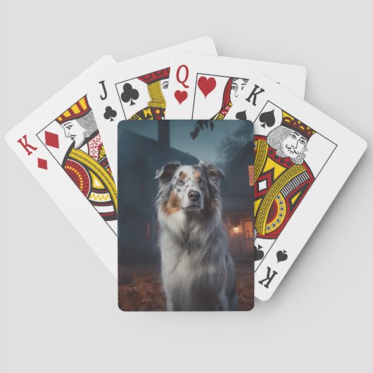 Jeu De Cartes Berger Australien Halloween Épouvantable (dos)