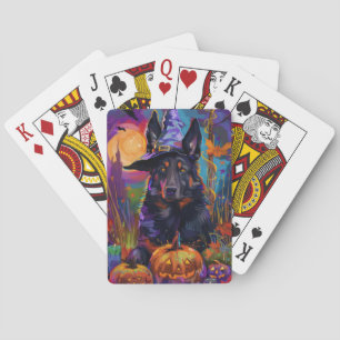 Jeu De Cartes Berger belge effrayant Halloween Sorcière Citrouil