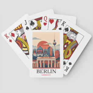 Jeu De Cartes Berlin Allemagne Ciel de la Ville – Minimaliste Vi