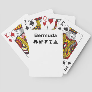 Jeu De Cartes Bermudes Icônes Monotone Couleur claire