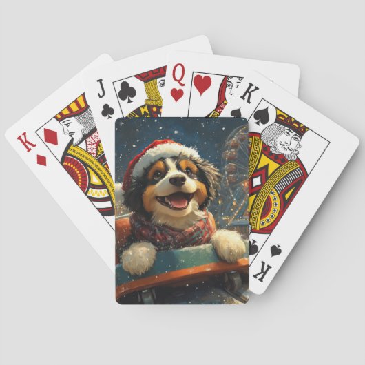 Jeu De Cartes Bernedoodle Roller Dessous de verre Noël (dos)
