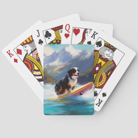 Jeu De Cartes Bernese Mountain Beach Surf Paining (dos)