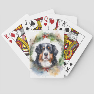 Jeu De Cartes Bernois Mountain Festive Wreath Pup