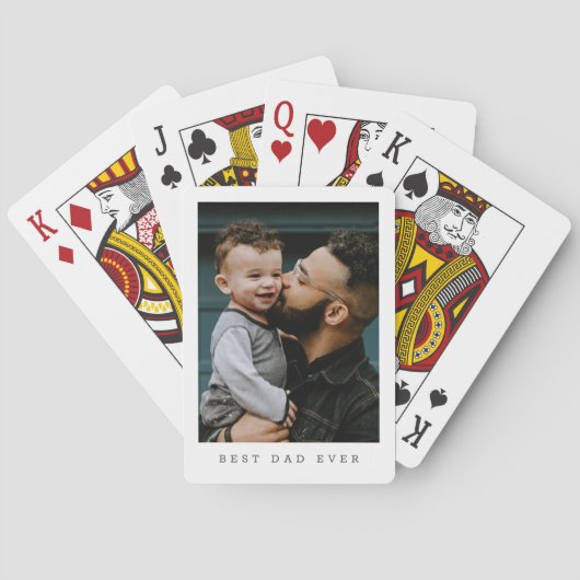 Jeu De Cartes Best Dad Ever Full Photo Personalized (dos)