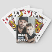 Jeu De Cartes Best dad ever photo heart fathers day (dos)