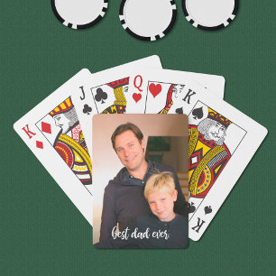 Jeu De Cartes Best Papa Jamais Photo personnalisée Script blanc
