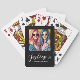 Jeu De Cartes Bestie blanc noir moderne 2 photo personnalisée