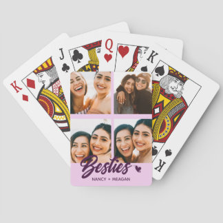 Jeu De Cartes Bestie personnalisée Forever Photo Collage