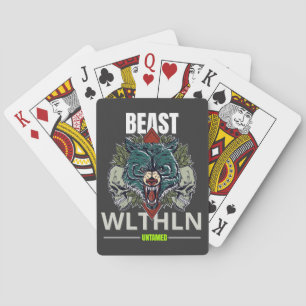 Jeu De Cartes Bête Alpha _ Loup Indompté Streetwear Sans Peur 