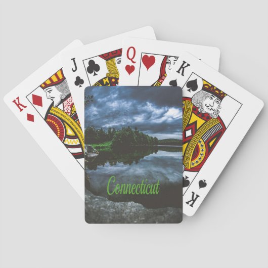 Jeu De Cartes Beutiful Lake Trees du Connecticut (dos)