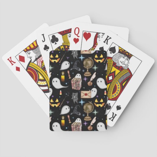 Jeu De Cartes Bibliothèque d'Halloween Jouer des cartes (dos)
