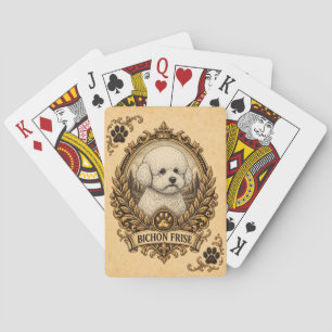 Jeu De Cartes Bichon Frise, Chien de Patrimoine Vintage
