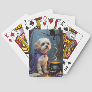 Jeu De Cartes Bichon Frise Chien Whimsical Halloween Peinture