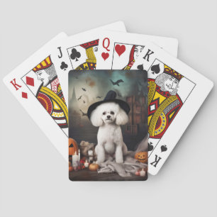 Jeu De Cartes Bichon Frise Citrouilles Halloween effrayant