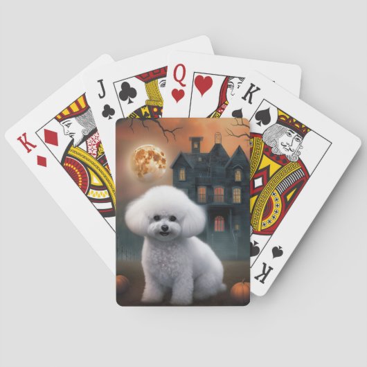 Jeu De Cartes Bichon Frise Halloween effroi (dos)