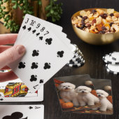 Jeu De Cartes Bichon Frise Puppy Automne Citrouille délice (In Situ)