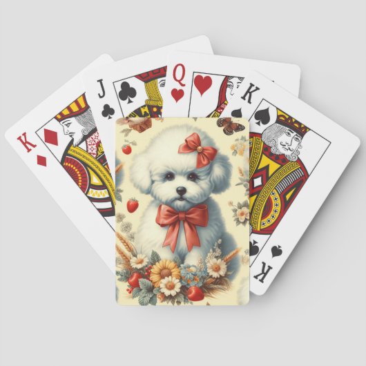 Jeu De Cartes Bichon Frisé Vintage (dos)