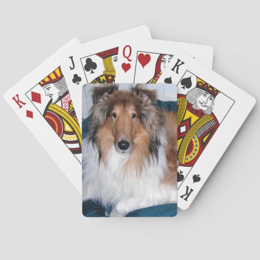Jeu De Cartes Bicyclette Rough Collie Jouer Cartes (dos)