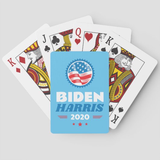 Jeu De Cartes Biden Harris 2020 Flag Seal Light Blue (dos)