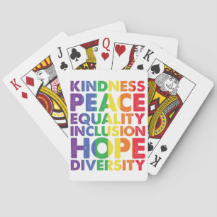 Jeu De Cartes Bienveillance Paix Égalité Amour Inclusion Espoir 