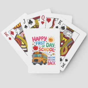 Jeu De Cartes Bienvenue à l'école Jour de rentrée heureux Prof B