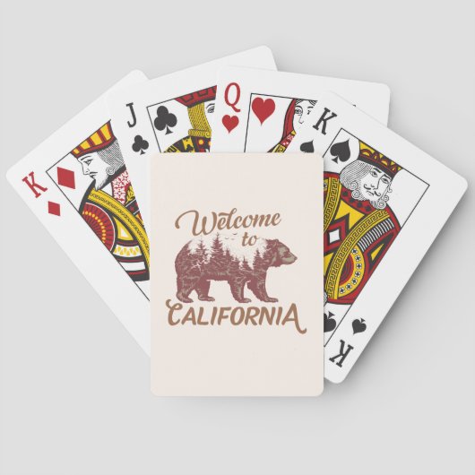 Jeu De Cartes Bienvenue à l'ours de Californie (dos)