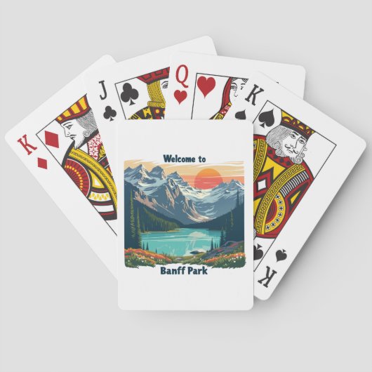 Jeu De Cartes Bienvenue au parc national du Canada Banff (dos)