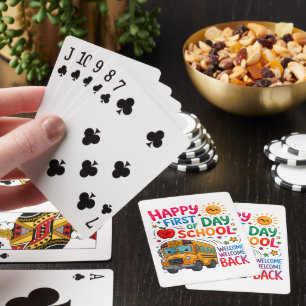 Jeu De Cartes Bienvenue au retour à l'école, bonne première jour