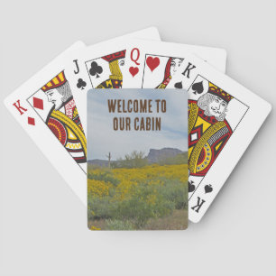 Jeu De Cartes Bienvenue Cabine Rustic Southwest Flowers House In