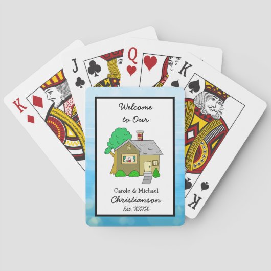 Jeu De Cartes Bienvenue dans notre Maison Cute Lil Bleu (dos)