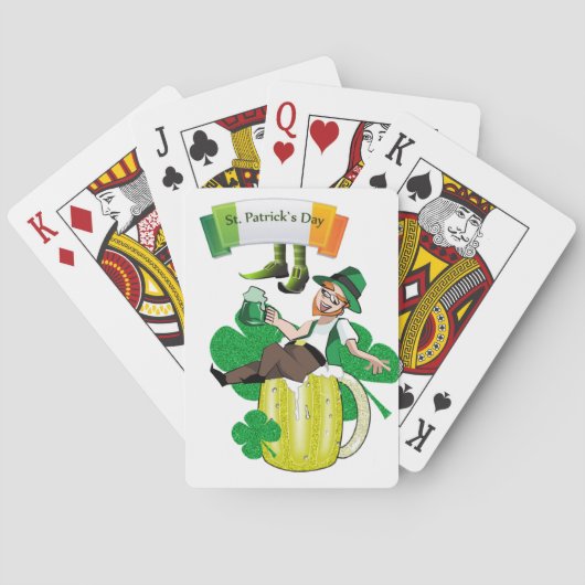 Jeu De Cartes Bière de la journée St. Patrick Jouer Carte Deck (dos)