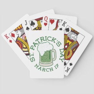 Jeu De Cartes bière verte en détresse st patrick