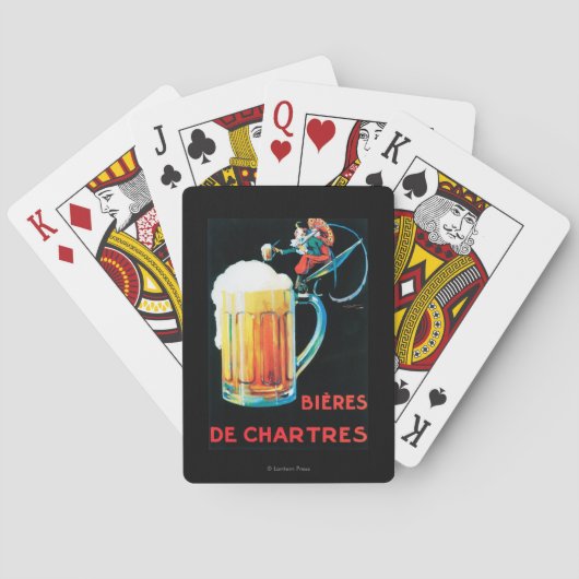 Jeu De Cartes Bières d'affiche promotionnelle de Chartres (dos)