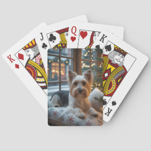 Jeu De Cartes Biewer Terrier avec lumières de Noël pour les Fête