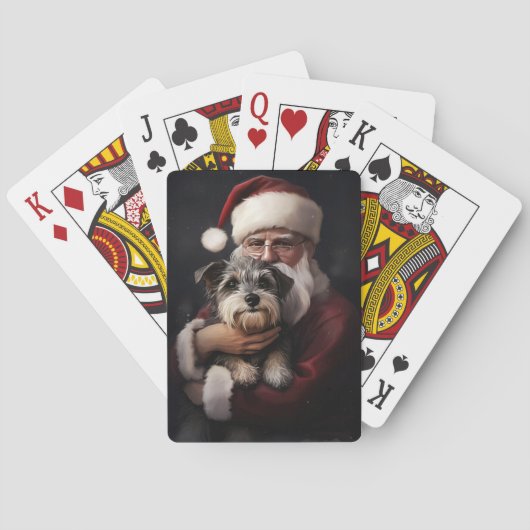 Jeu De Cartes Biewer Terrier Avec Noël Festif Du Père Noël (dos)