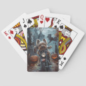 Jeu De Cartes Biewer Terrier équitation Moto Halloween Effrayer (dos)