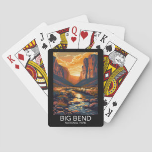 Jeu De Cartes Big Bend National Park Texas Retro Travel