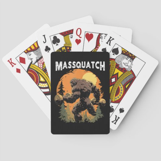 Jeu De Cartes Bigfoot Massquatch Drôle (dos)
