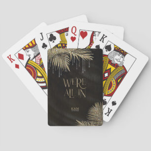 Jeu De Cartes Bijoux Mariage feuille de palme tout en or ID830