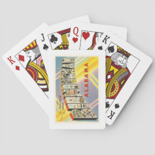 Jeu De Cartes Birmingham Alabama AL Vieux souvenir Vintage voyag