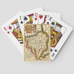 Jeu De Cartes Bishopprick du comté de Durham Angleterre Ancienne