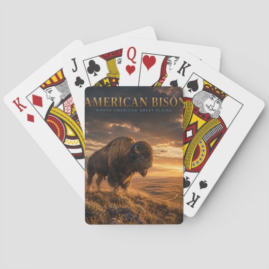 Jeu De Cartes Bison d'Amérique Grandes Plaines ANIMAUX (dos)