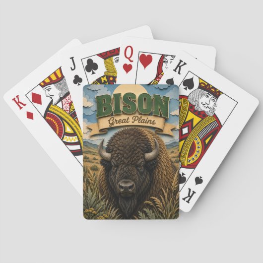 Jeu De Cartes Bison Grandes Plaines POPCUT (dos)
