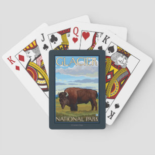 Jeu De Cartes Bison Scene - Glacier National Park, MT