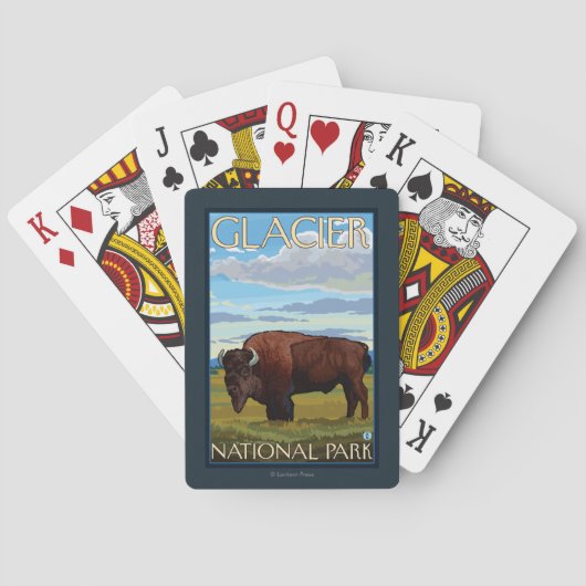 Jeu De Cartes Bison Scene - Glacier National Park, MT (dos)