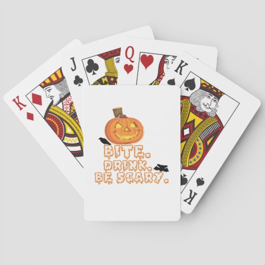 Jeu De Cartes Bite Drink Be Effrayant Halloween (dos)