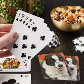 Jeu De Cartes Black and White Border Collie Playing Cards (In Situ)