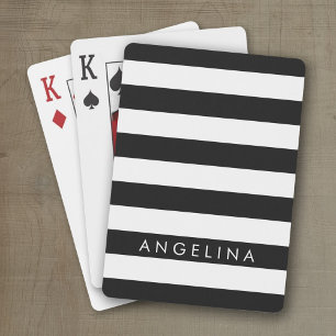 Jeu De Cartes Black and White Striped