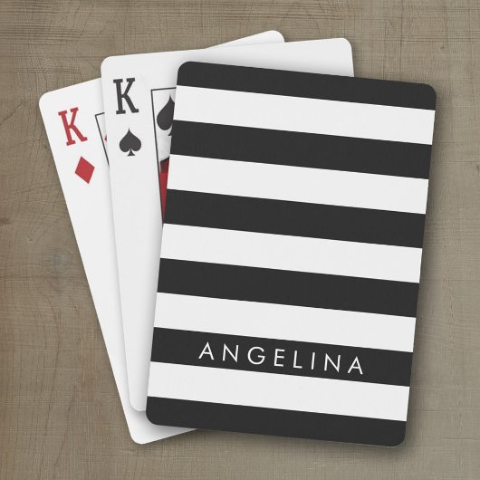 Jeu De Cartes Black and White Striped
