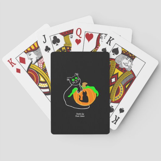 Jeu De Cartes Black Cat Citrouille Classic Lecture Cartes (dos)